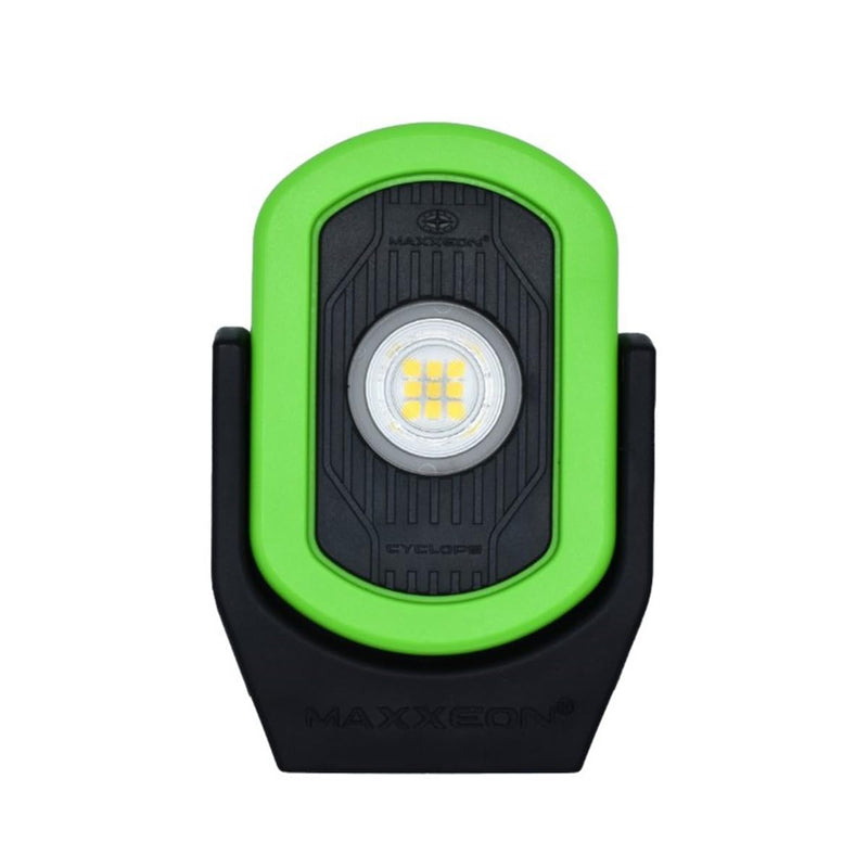 MAXXEON MXN00811, Hivis Green, 720 Lumens, USB-C Rechargeable LED Cyclops Workstar Work Light
