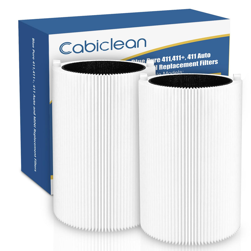 Blue Pure 411 Replacement Filters Compatible with Blueair Blue Pure 411 Genuine, 411+, 411 Auto and MINI Air Purifier, Include 2 Particle and 2 Activated Carbon 2 Pack Blue 411 Auto & 411 & 411+ Filter