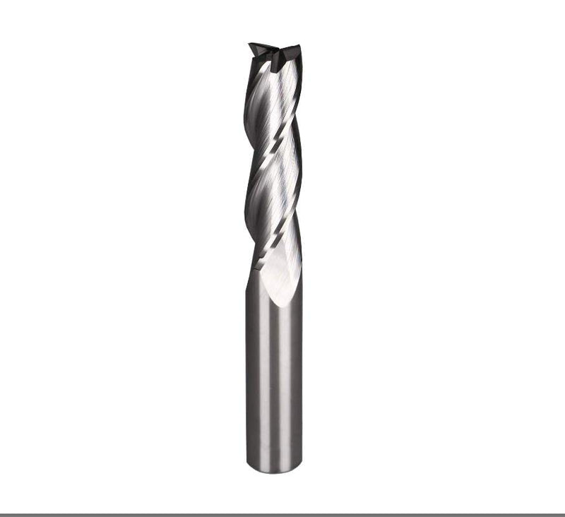 Ruhi U3480 3 Flutes Long Up Cut Solid Carbide CNC Router Bit with 1/2" X 2" X 4" Shank 1/2" Carbide CNC Router Bits End Mill for Wood Mortises Carving Engraving
