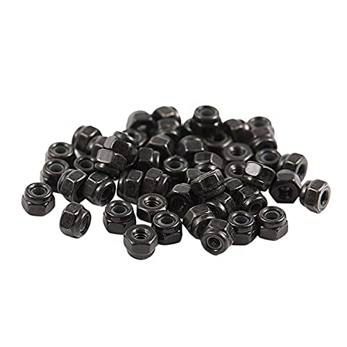 cSeao 100pcs Black M4 X 0.7MM Nylon Lock Nuts Inserted Hex Self Clinching Lock Nuts M4 100pcs