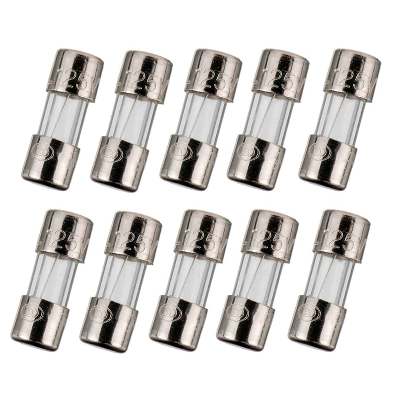 BOJACK F3AL125V 3.6x10 mm 3A 125V fuses 0.14x0.39 Inch 3 amp 125 Volt Fast-Blow Glass Fuses (Pack of 10)