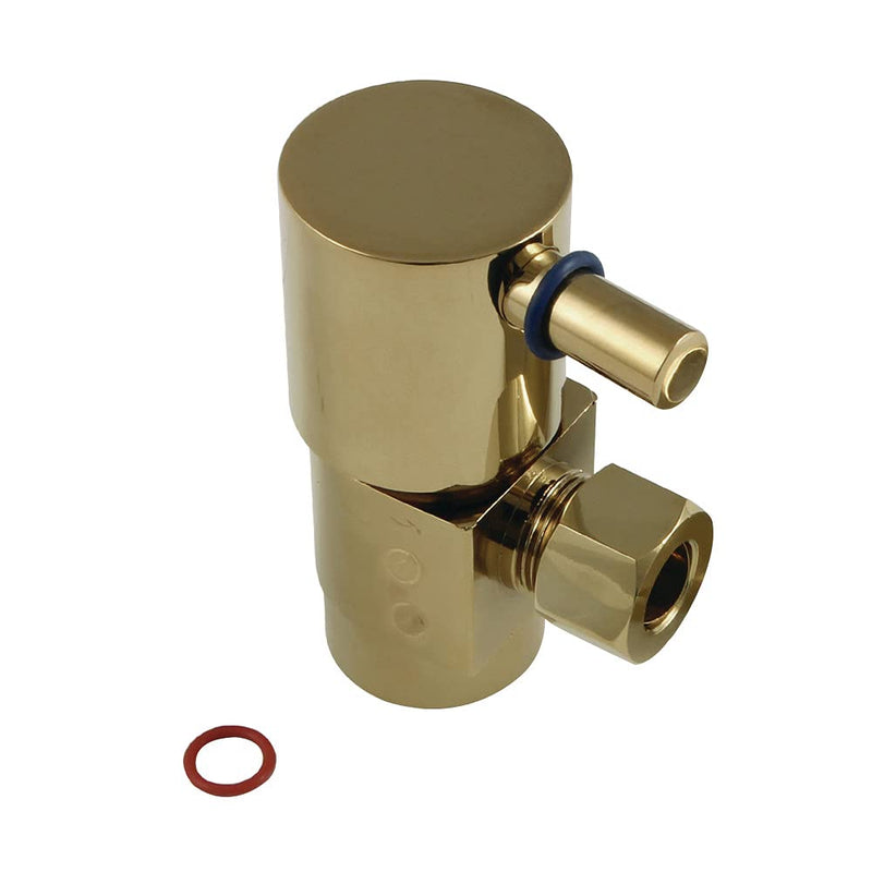 Kingston CD43307DL Hardisc Cartridge Angle Stop, Brushed Brass