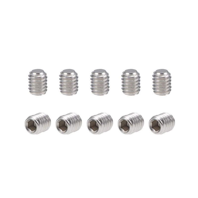 uxcell 50Pcs M3x4mm Internal Hex Socket Set Grub Screws Flat Point 304 Stainless Steel Screw