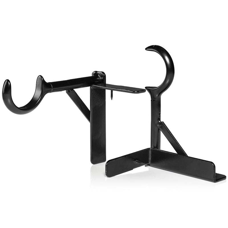 Spark Innovators Black Tap Bracket by Hang Hero - Easy Install No Drill Curtain Rod Brackets - As Seen on TV - Set of 2 - NewNest Australia