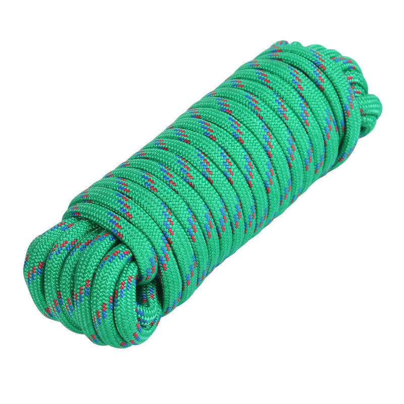 MaxxHaul 50227 3/8" x 50 Ft Diamond Braided Rope Extra Strength-Sunlight and Weather Resistant, Multicolor 3/8" x 50' One Pack