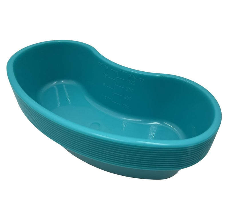 Comfort Axis Kidney Shaped Emesis Plastic Basin with Graduations, 16 Ounces, 12 Pack, Turquoise - NewNest Australia