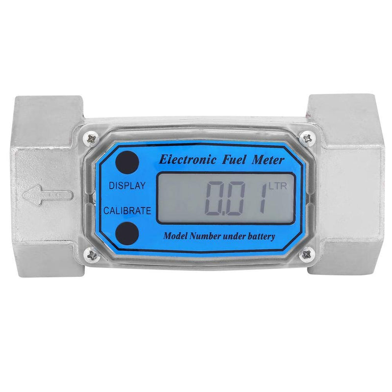 Turbine Meter 15-120L/min 1.5inch NPT Digital Meter HD Displays Water Meter Oil Fuel Gasoline Meter Blue