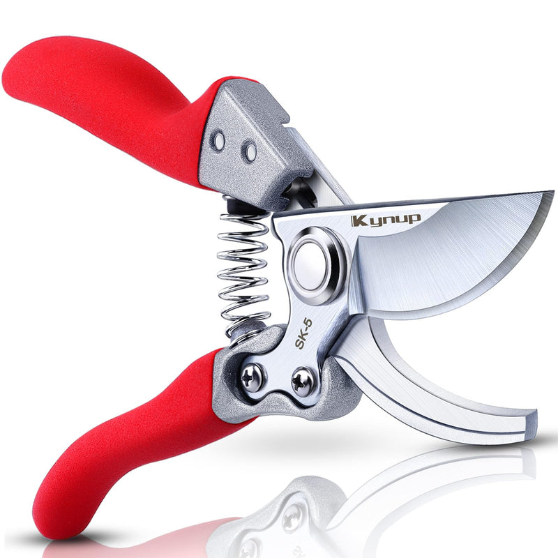 Kynup Pruning Shears for Gardening, Garden Hand Shears, Professional Bypass Pruner Hand Shears Heavy Duty, Pruners for Gardening, Garden Clippers, Hedge Shears, Garden Tools(Red) V11 Red
