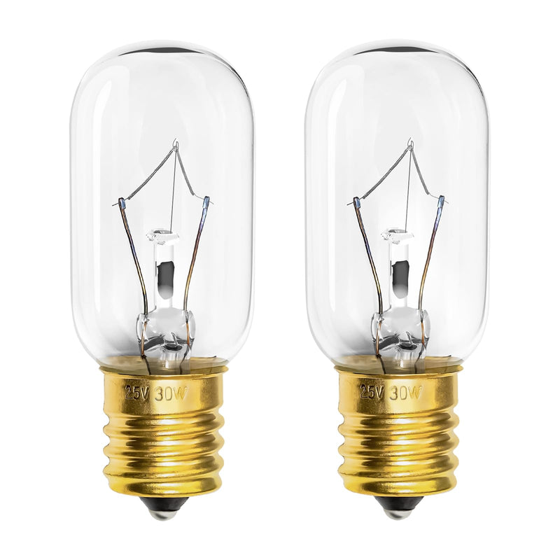 Belleone Light Bulb Fits for LG Microwave Oven - Compatible with LG Frigidaire Kenmore Whirlpool GE Over The Range Microwave, Dimmable 125V 30W E17 Base, Kitchen Night Light, Repalces 6912W1Z004B 2 Pack
