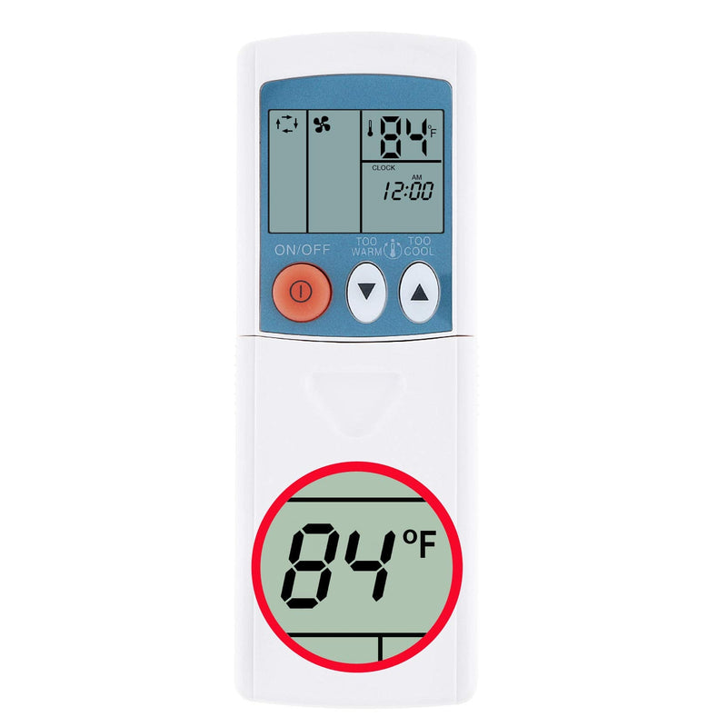 Replacement Mitsubishi Electric Mr Slim Air Conditioner Remote Control E02268426 MS09NW MS12NN MS15NN MS17NN Display in Fahrenheit and Celsius -U