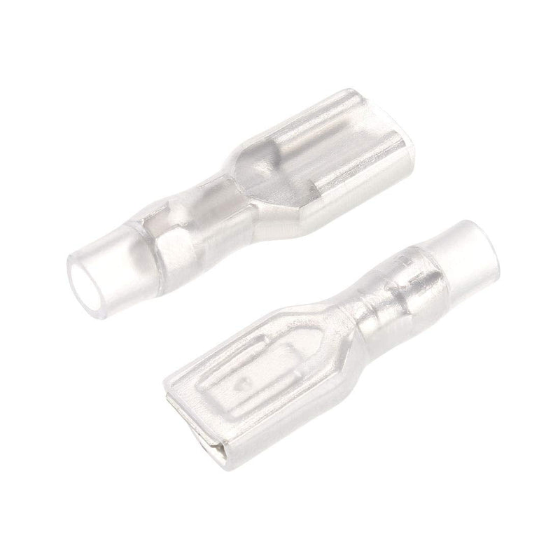 uxcell 100pcs 4.8mm Quick Splice Wire Terminals Female Spade Crimp Connector with Insulated Sleeve Applicable Wire Gauge 18AWG-15AWG 100
