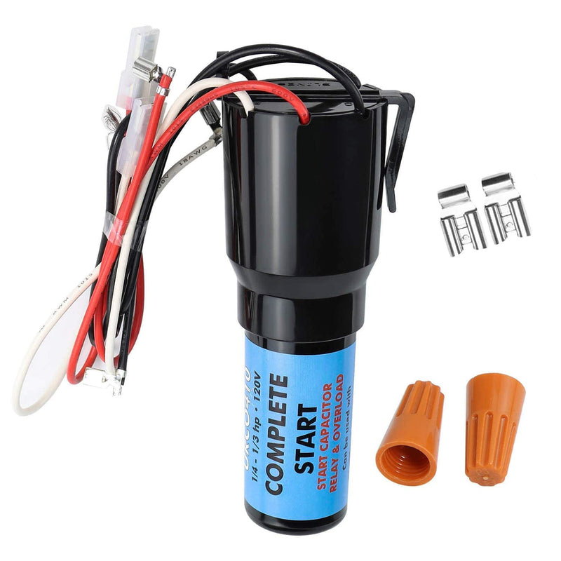 Upgrades URCO410 3 in 1 Hard Start Kit for Refrigerators & Freezers by AMI PARTS -1/4 to 3 in 1 Start Relay - Compressor Hard Start Capacitor 115VAC