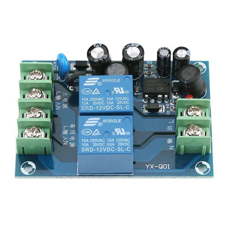Automatic Emergency Power Switch, AC 85-240V 110V 220V 230V 10A Automatic Switch Module Dual Power Supply Automatic Switching Controller Module AC Power Supply Switch