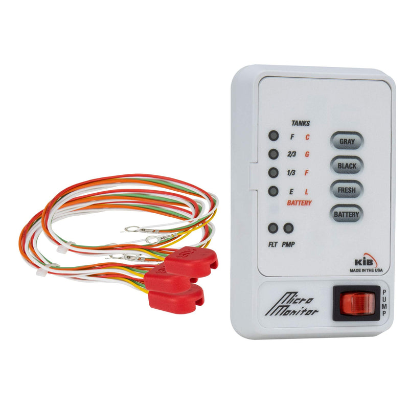RecPro Tank Sensor Monitor Panel M21 | KIB Replacement | Panel Only | Level Sensor | Fresh Water or Holding Tank Level Sensor (White) White