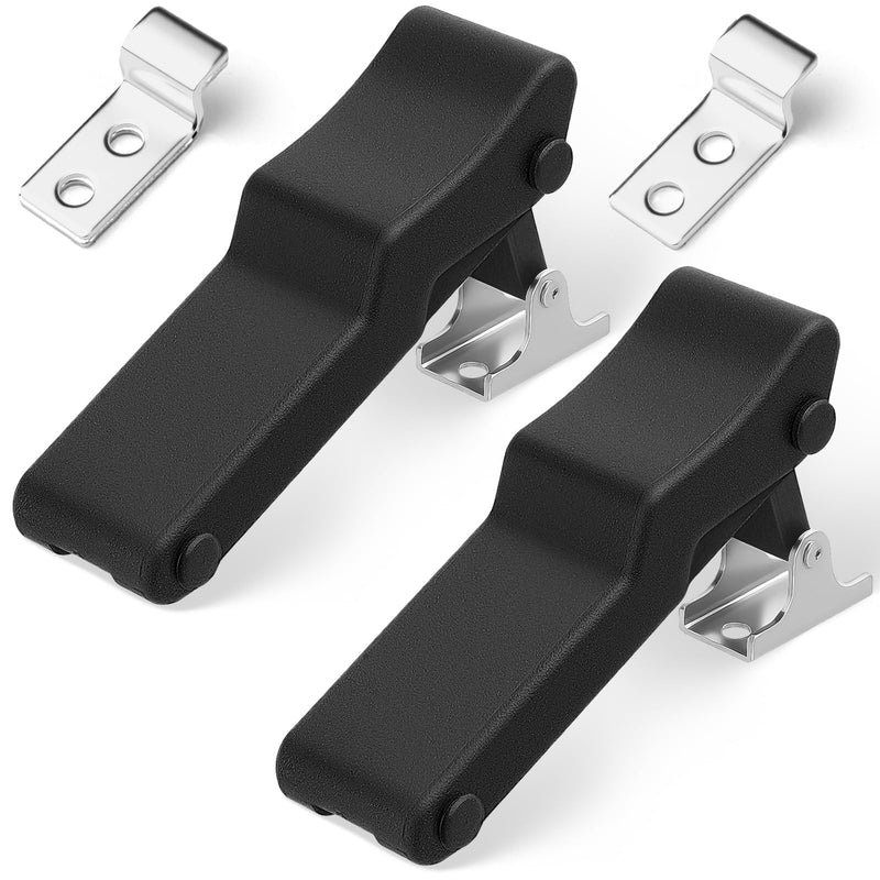 Mudder 2 Pcs Flexible Rubber Draw Latch, Front Storage Rack Rubber Latch for Cooler, Boat Compartment Cargo Box with Stainless Steel Keeper and Bracket 1
