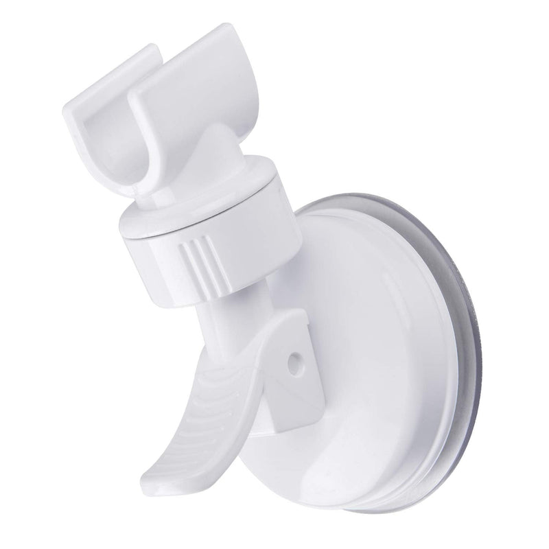 OUO Suction Cup Shower Head Holder Handheld Showerhead Bracket Adjustable Shower Holder, Removable Handheld Showerhead & Wall Mounted Suction Bracket pure white