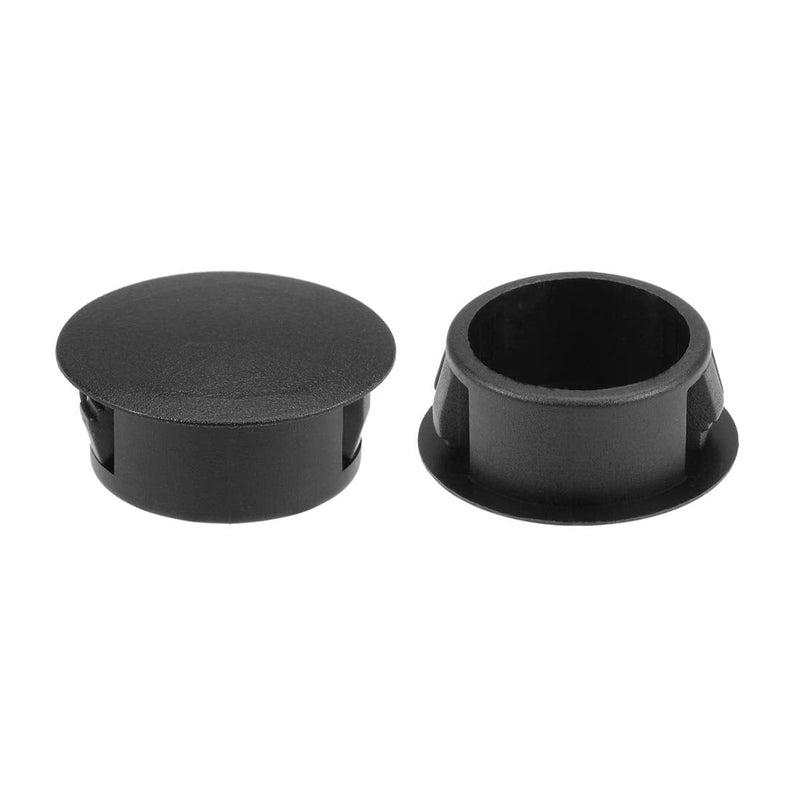 uxcell Hole Plugs Black Plastic 20mm(13/16-inch) Snap in Locking Hole Tube(19.5-20mm) Steel Furniture Fencing Post Pipe Insert End Caps for Fitness Equipment 25 Pcs 20mm(13/16-inch)