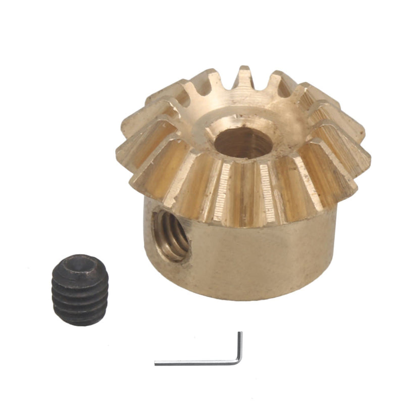 CNBTR 15T Copper 0.8 Modulus Tapered Bevel Gear Wheel 3mm Bore 10mm Outer Dia