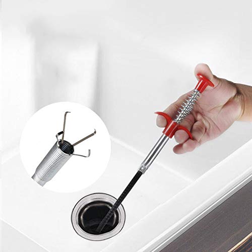 DR.PEN Flexible Grabber Claw Pick Up Reacher Tool (Drain Clog Remove Tool), With 4 Claws Bendable Hose Pickup Reaching Assist Tool for Litter Pick, Home and Kitchen Sink, Drains, Toilet (35.4 inch) 35.4inch