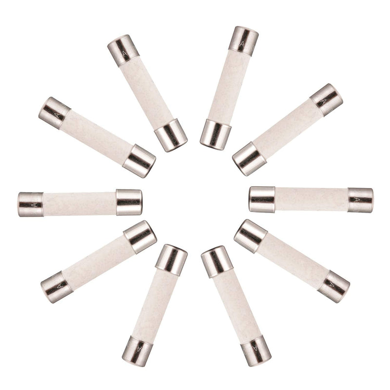BOJACK Microwave Fuse 20AL250V 6x30mm 20A 250V Slow-Blow Ceramic Fuses 20 amp 250 Volt 0.24 x 1.18 Inch Ceramic Tube Time-delay Fuses (Pack of 20)
