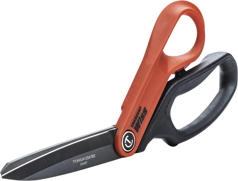 Wiss - Pro Shear, Offset, Right-Hand, Titanium (CW10T) One Size CW10T Titanium Coated Offset Right Hand Tradesman Shears
