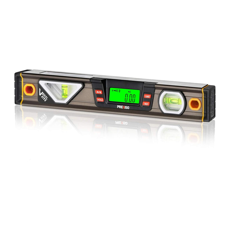 PREXISO Digital Level, 11.5'', Angle Slope with LCD Display, 360° Electronic Bubble Inclinometer, Vertical & Horizontal Spirit Bubble for Construction Carpenter Craftsman Renovation Home Professional