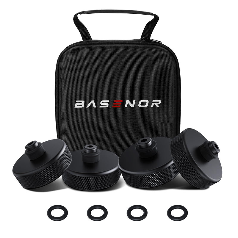 BASENOR Upgraded Tesla Car Floor Jacks, Jack Pucks with Storage Case, TPE Lifting Jack Pad [10x Hardness] to Protect Chassis, Vehicles Accessories for 2013-2025 Model 3/Y/S/X, Austin & Fremont Build
