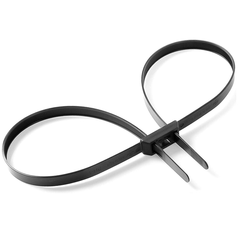 Length: 35.4” Flex Cuffs, 10Pcs Heavy Duty Zip Tie Handcuffs Restraint Disposable Police Nylon Double Cuffs with UV & Heat Resistant, 250 lbs Tensile Strength - Black