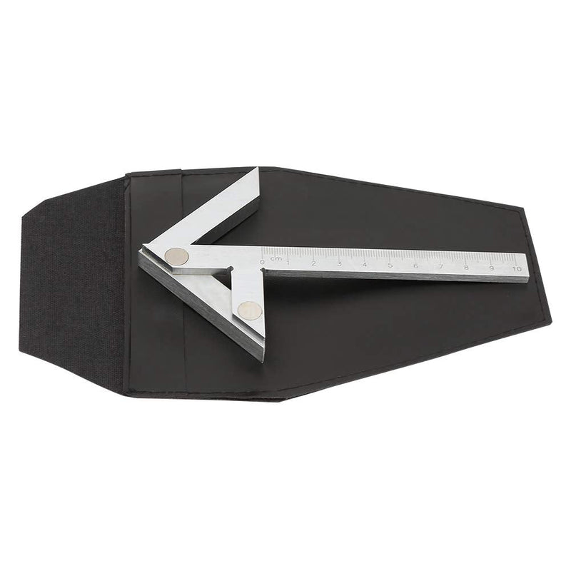 Center Finding Gauge, Centering Square 100*70mm Gauging Center Gauge Round Bar Marking Center Finder Measurement Tool Ruler Center Gauge