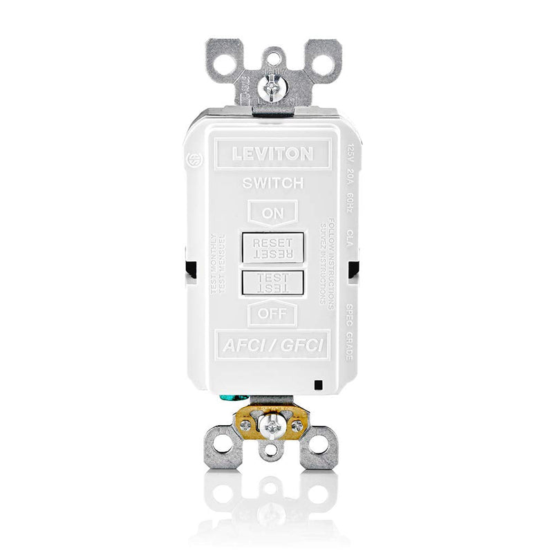 Leviton AGRBF-W Smartlock Blank Face 20AMP AFCI/GFCI, White