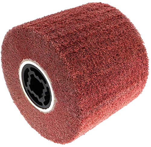 Signi Non Woven Wire Abrasive Drawing Polishing Burnishing Wheel Flap Brush for Surface Treatment Stainless Steel, Aluminum, Copper,Metal 120x100x19mm (60 Grit) 60 Grit