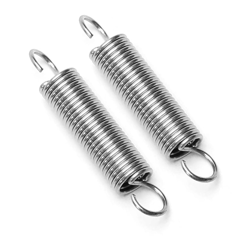 MroMax 2Pcs Tension Springs Stainless Steel, Extended Compressed Spring, Wire Diameter 0.05", OD 0.39", Free Length 1.97", Tension Spring with Hooks for Replacement Parts,Machinery Furniture 1.2mm x 10mm x 50mm 2