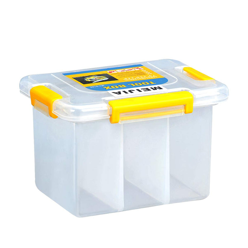 MEIJIA Plastic Tool Organizers With Removable Dividers,Plastic Storage Organizer Box (7.5") 7.5"