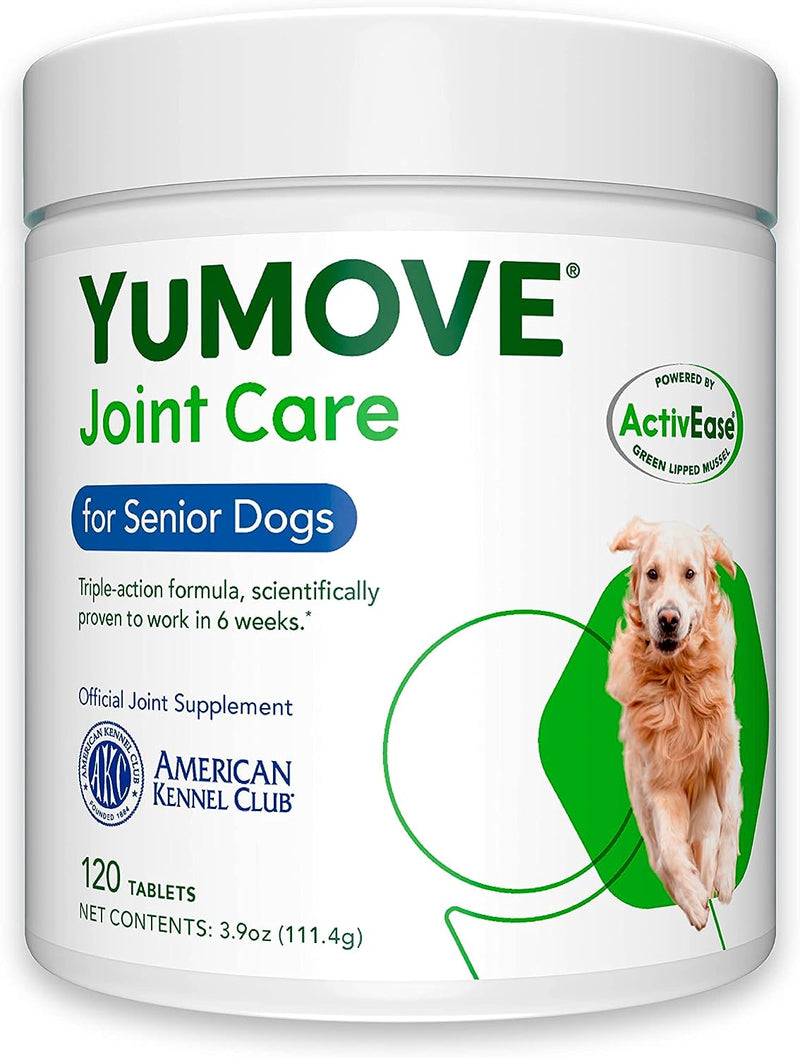 Lintbells | YuMOVE Senior Dog | High Strength Hip and Joint Supplement Designed for Older, Stiff Dogs, with Glucosamine, Chondroitin, Green Lipped Mussel | Aged 9+ | 120 Tablets Single - PawsPlanet Australia