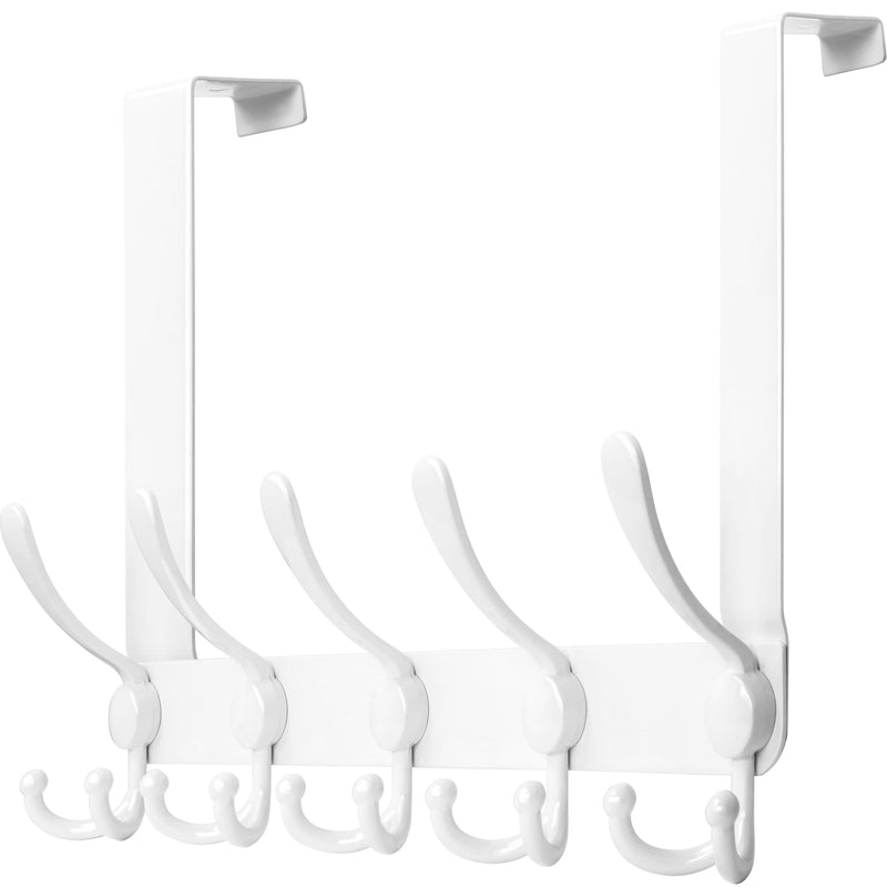 WEBI Over The Door Hooks,Door Hanger,Triple Door Hooks for Hanging White Over The Door Towel Rack,Door Coat Hanger,Over Door Coat Rack for Clothes,Towels,Back of Bathroom 1