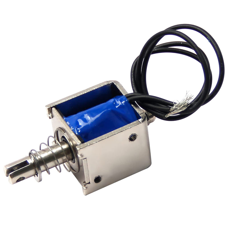 Fielect DC 12V 2A 20N 10mm Stroke Push Pull Type Solenoid Electromagnet, Open Frame Solenoid Electromagnet Linear Motion, JF-0826-12V Model: JF-0826B-12V