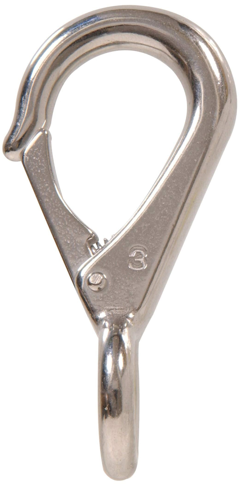 Hardware Essentials 852469 Round Fixed Eye Quick Snap Stainless Steel-3/4" x 3-1/4", Silver, 3 Piece