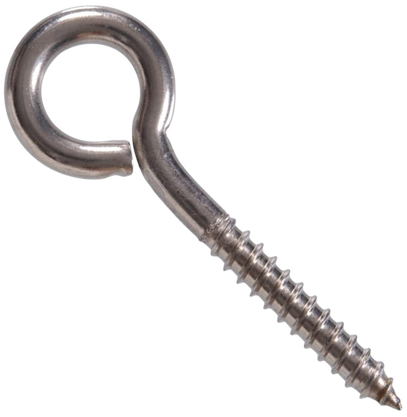 Hillman Hardware Essentials 321172 Lag Thread Screw Eye Stainless Steel (5/16" X 4")