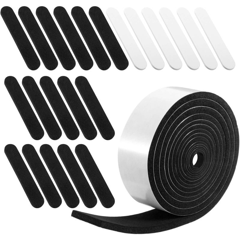 Outus 23 Pieces Hat Size Tape Reducer Foam Reducing Tape Roll Hat Sizer Insert Self Adhesive for Hat Cap Black