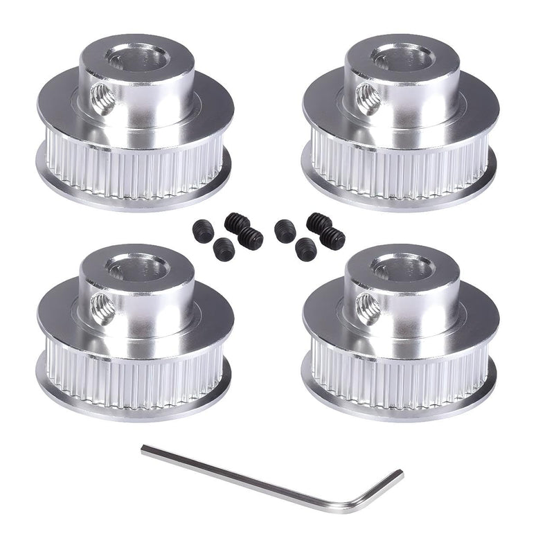 GT2 Pulley 40 Teeth 8mm Bore Width 6mm Timing Belt Pulley 40T 8mm Bore Pulley Wheel for 6mm Width GT2 Timing Belt for 3D Printer,CNC (4pcs) 40Teeth Bore