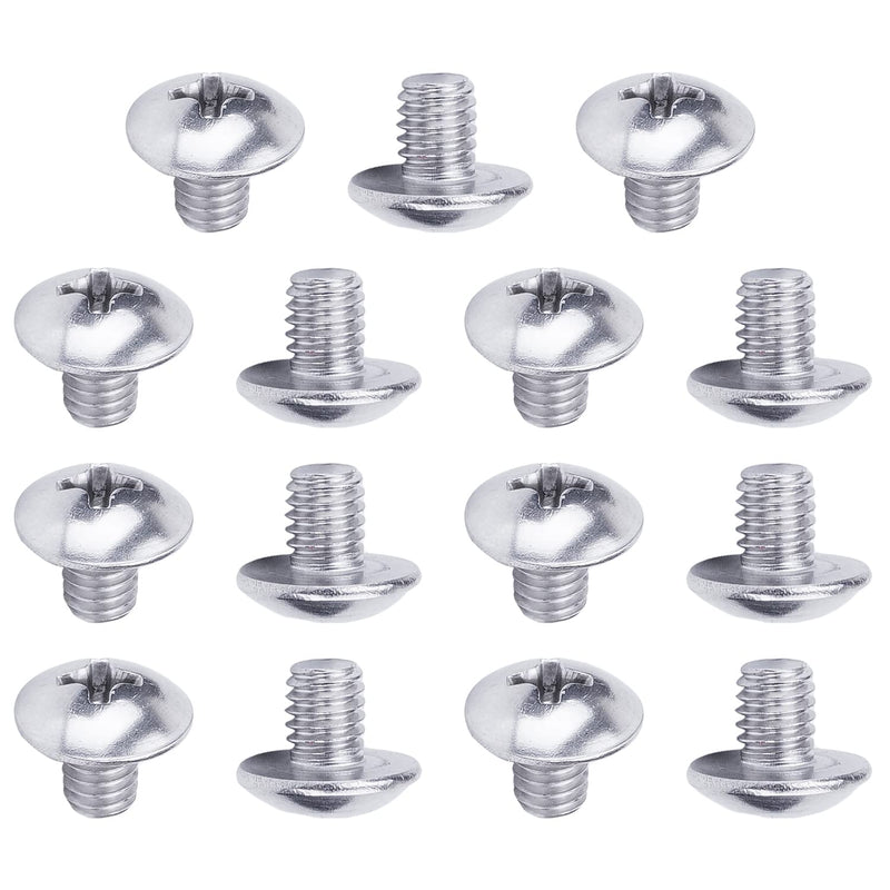 MroMax 15Pcs M4 x 5mm Truss Head Machine Screws Phillips Cross Truss Flat Head Screw 304 Stainless Steel Furniture Fasteners Bolts for Home Office Christmas Decoration Mounting Screws 15