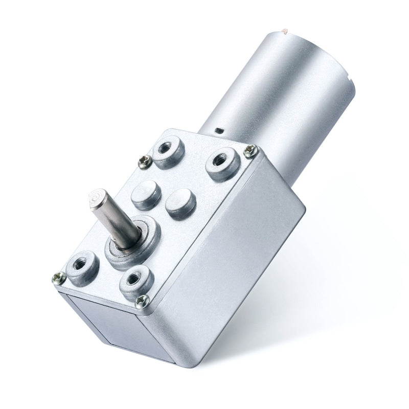 Greartisan DC 12V 65RPM Turbo Worm Geared Motor High Torque Turbine Worm Gear Box Reduction Motor 6mm Shaft JSX100-370 12 Volt