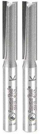 Amana Tool - 45210 Carbide Tipped Straight Plunge High Production 1/4 Dia x 1" 4 S (Pack of 2)
