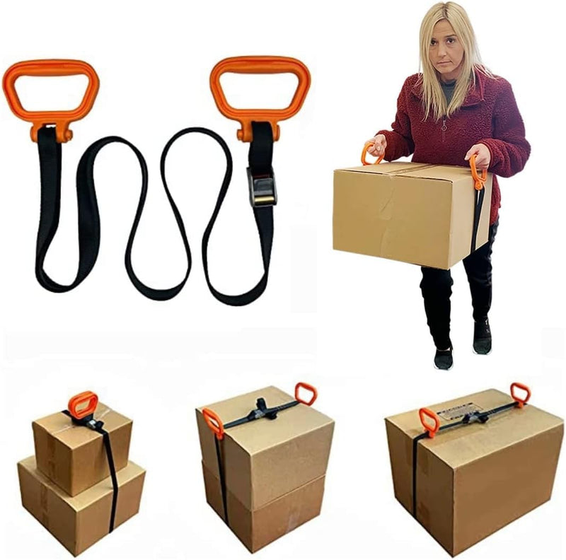 Multus Handle and Haul Lifting Straps, 2 Handle Adjustable Moving Straps, Furniture Lifter Luggage Strap with Adjustable Handles to Carry Furniture, Appliances, Mattresses, Sports and Camping Gear 2 Handles / 1 Strap / 9 Foot Strap