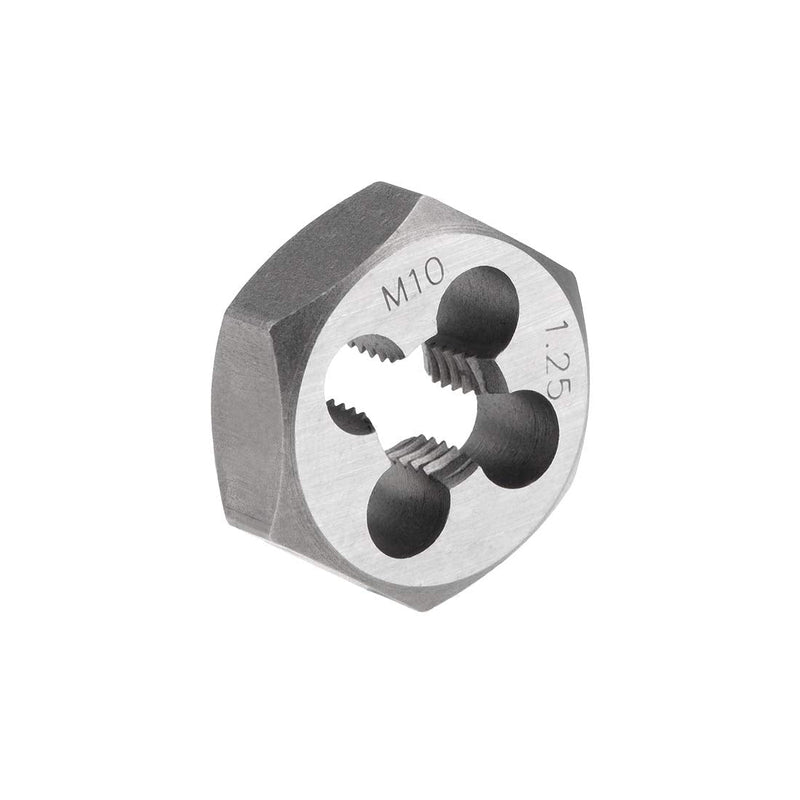 uxcell Hex Rethreading Die M10 x 1.25 Pitch Carbon Steel Metric Hexagon Taper Pipe Die Accuracy Grade: 6g