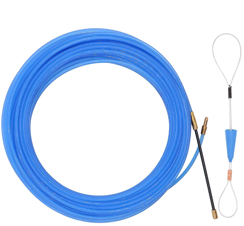 65 Feet Fish Tape Wire Puller Through Wall, Electrical Fish Tape Pull Push Kit 65 Feet
