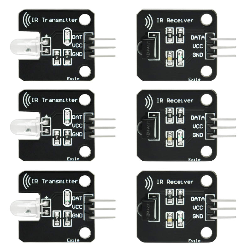 Gikfun Digital 38khz Ir Receiver Ir Transmitter Sensor Module Kit for Arduino (Pack of 3 Sets) EK8477 - NewNest Australia