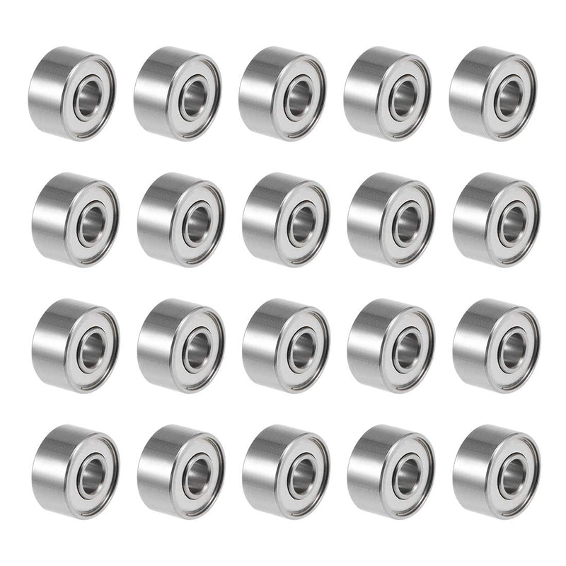 uxcell 693ZZ Deep Groove Ball Bearings Z2 3mm X 8mm X 4mm Double Shielded Carbon Steel 20pcs 3mmx8mmx4mm