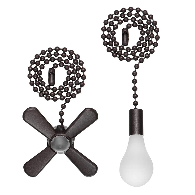 SmoTecQ Ceiling Fan Pull Chain Extender with Decorative Frosted Glass Bulb and Fan Cord, Fit All Standard 3mm Diameter Ceiling Fans and Light Fixtures Factory Pull (ORB) ORB