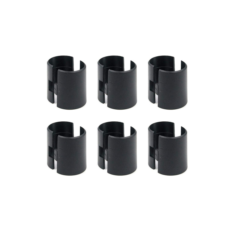 Geesatis Shelves Parts 6 Set / 12 Pack Wire Shelving Shelf Lock Clips Black Split Sleeves Shelving Metal Rack Locking Metro Clip for Diameter 1.5Inch / 38mm Shelving 38 mm / 1.5 inch